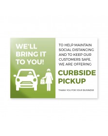Curbside Pick Up Poster 11" x 17" Green Pack of 6 